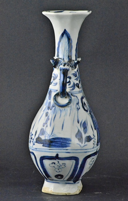 Blue and White Hexagonal Vase, Yuan Dynasty
