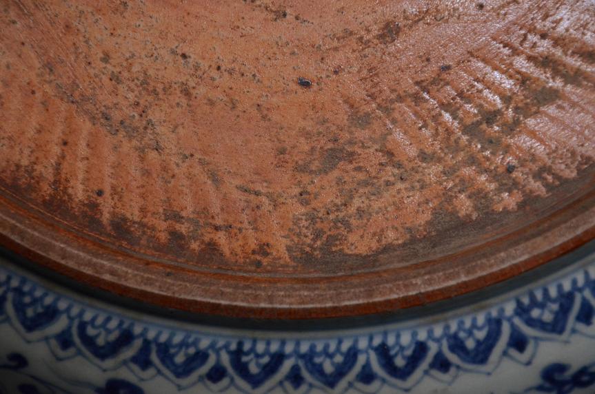 A Rare Blue White Arabic Script Barbed Rim Dish, Yuan Dynasty