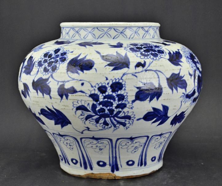Blue And White Jar, Yuan Dynasty