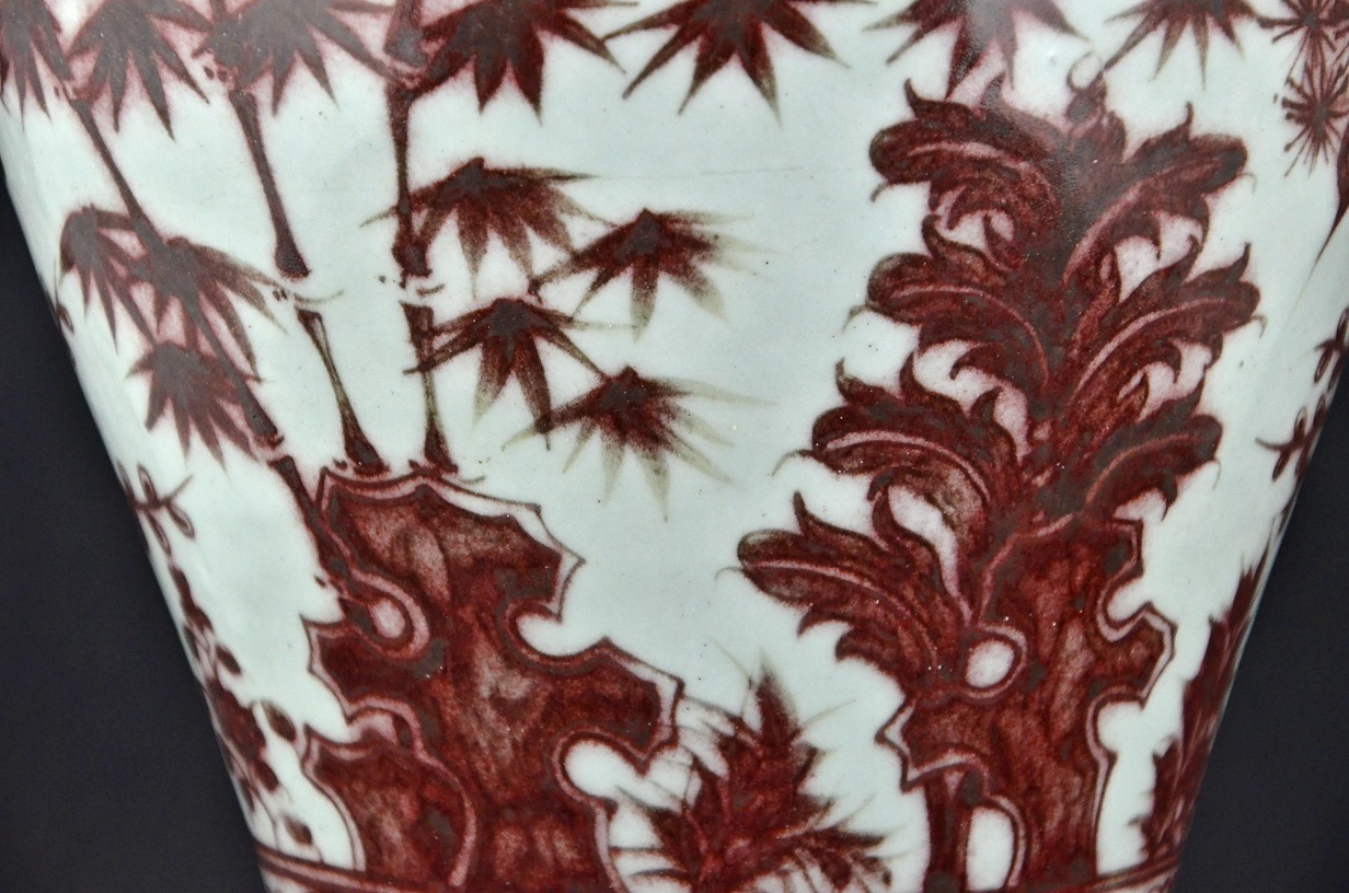 Flower Red Underglazed Meiping