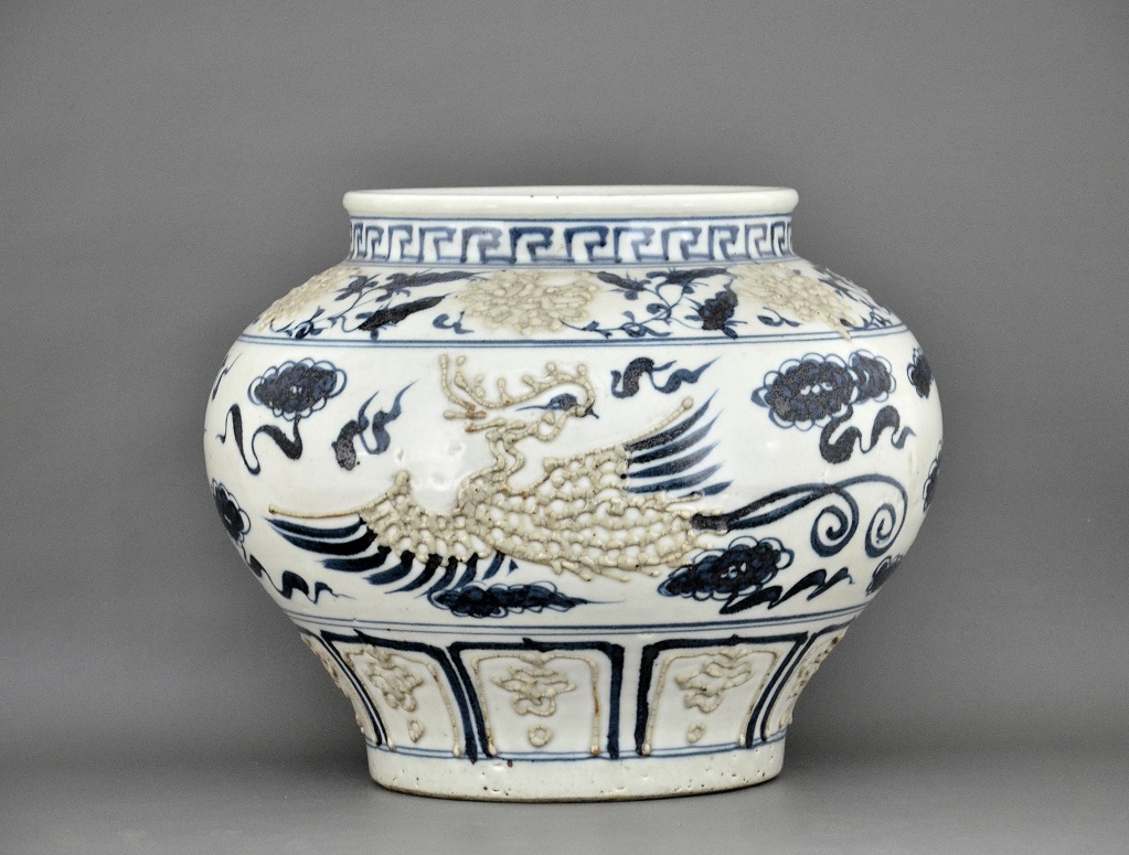 Phoenix Carved Jar, Ming Dynasty